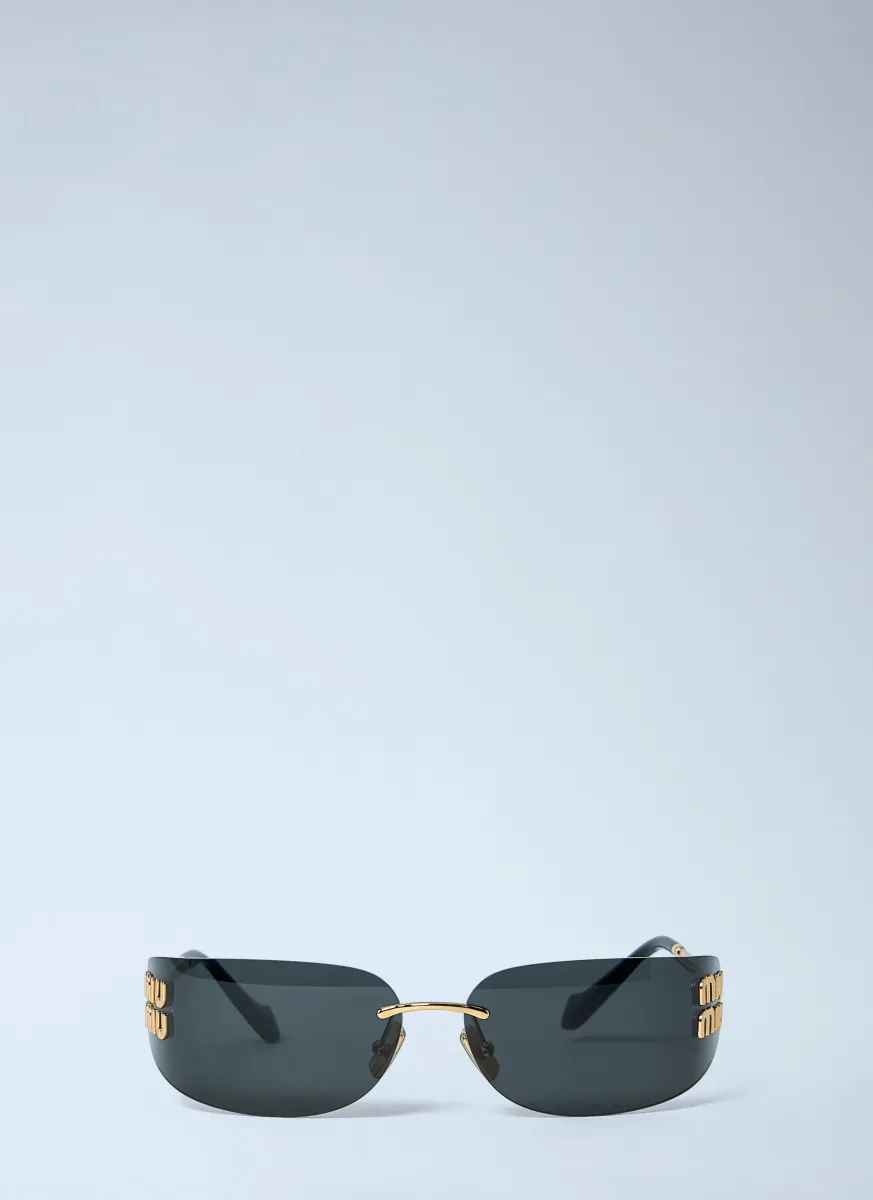 Rimless Logo Sunglasses