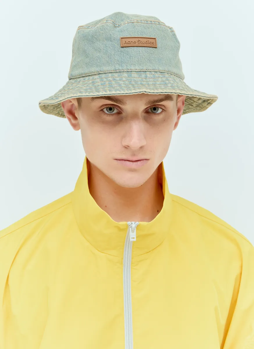 Logo Patch Denim Bucket Hat