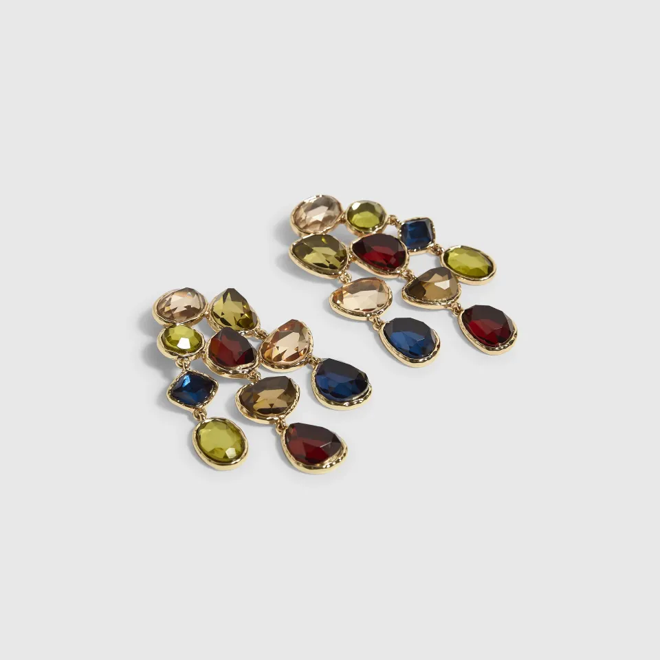 Jewel Tone Drop Earrings