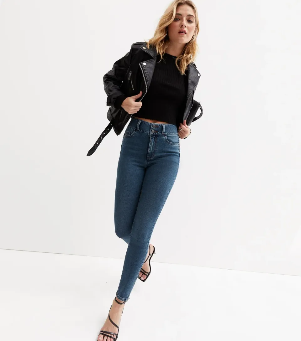 Women's Blue Lift & Shape High Waist Yazmin Skinny Jeans