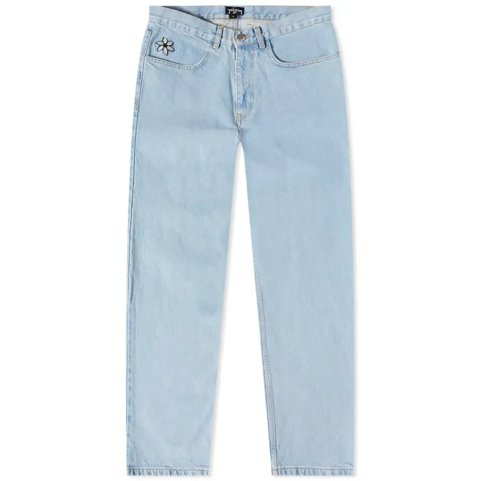 Blue Flowers Denim Jeans