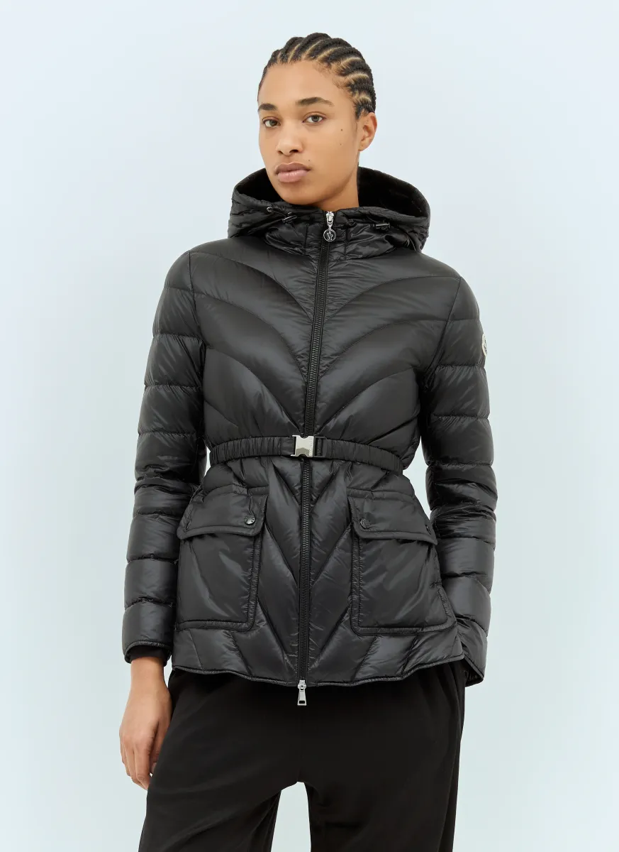 Argenno Hooded Mid-Length Down Jacket