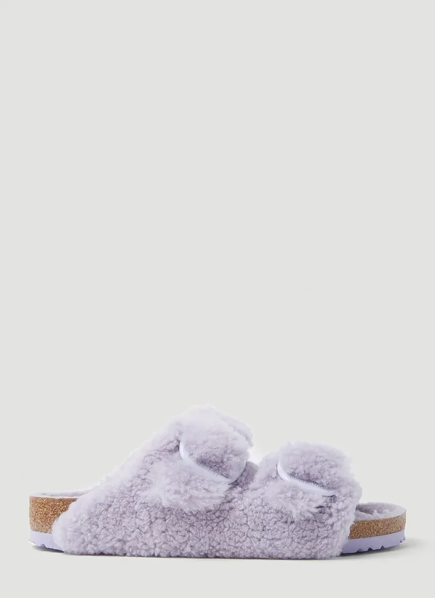 Arizona Big Buckle Shearling Sandals