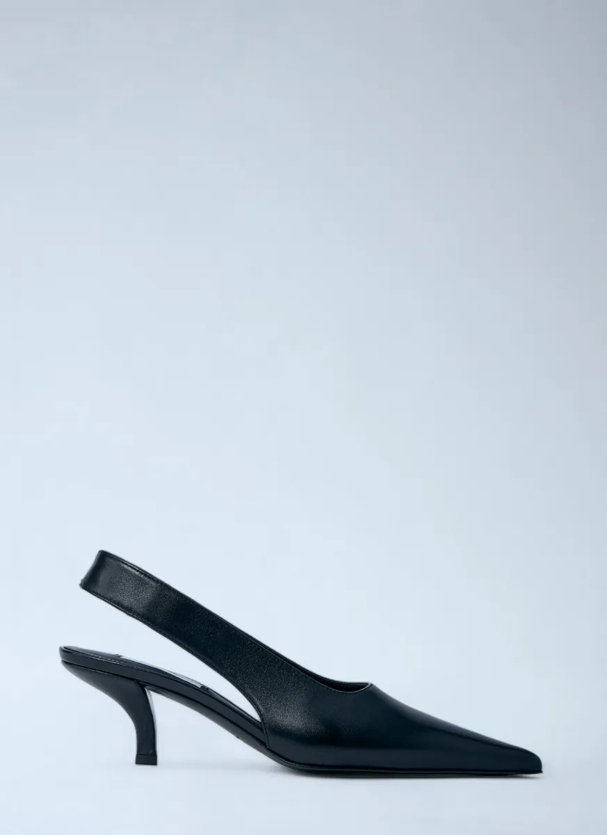 Classic Leather Slingback Heels
