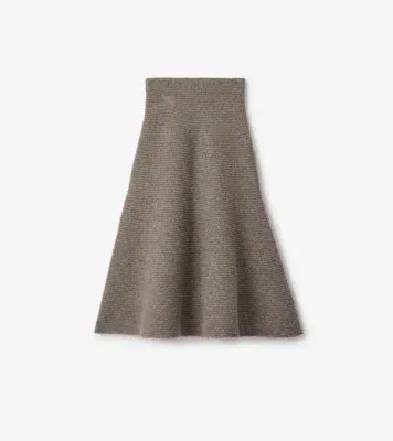 Wool Blend Skirt in Beige melange
