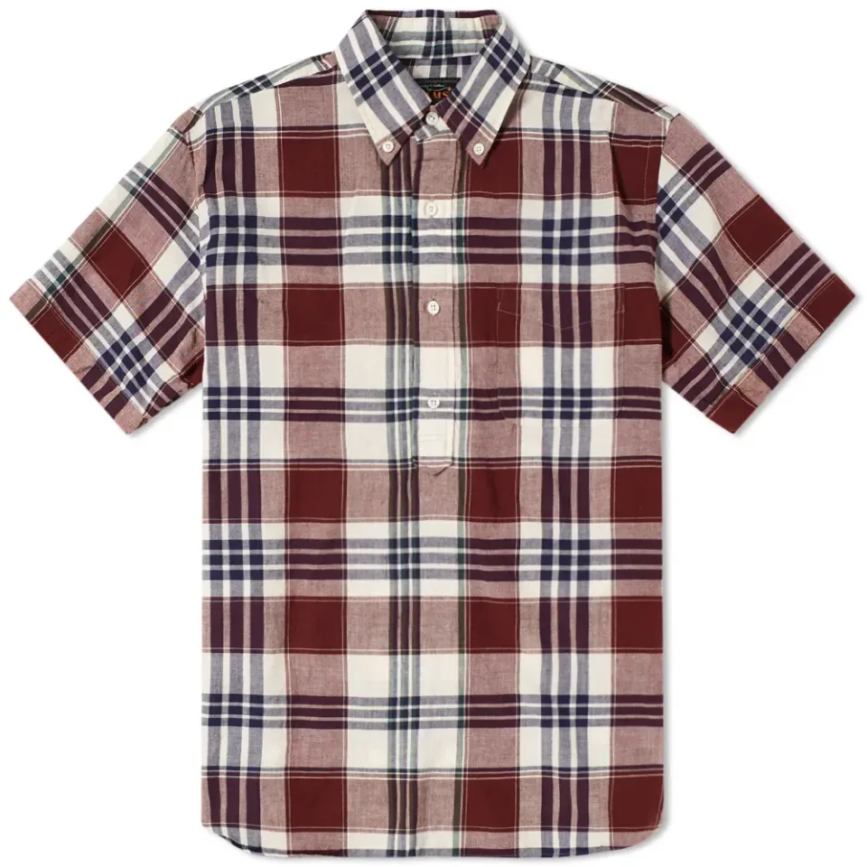 Short Sleeve Popover Madras Check Shirt