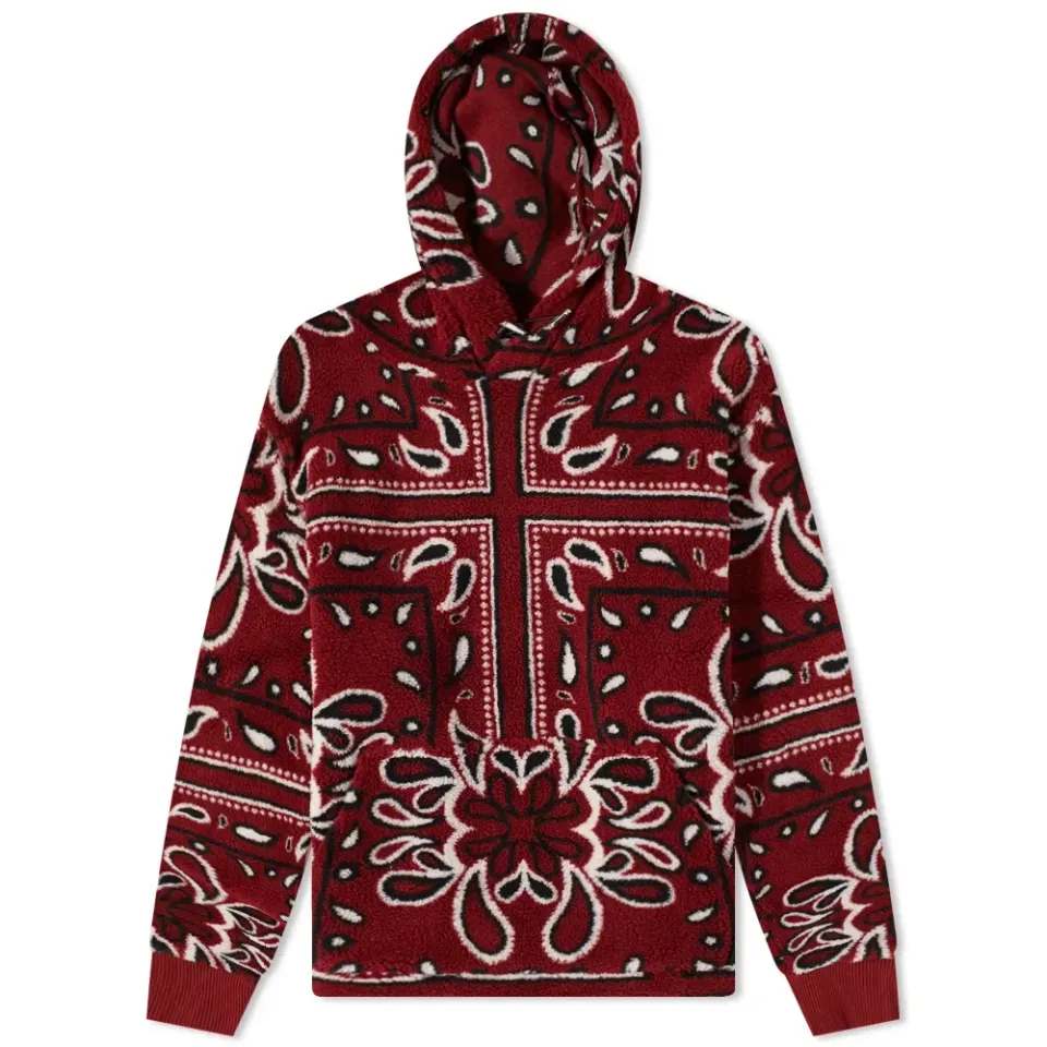 Printed Bandana Polar Fleece Hoodie