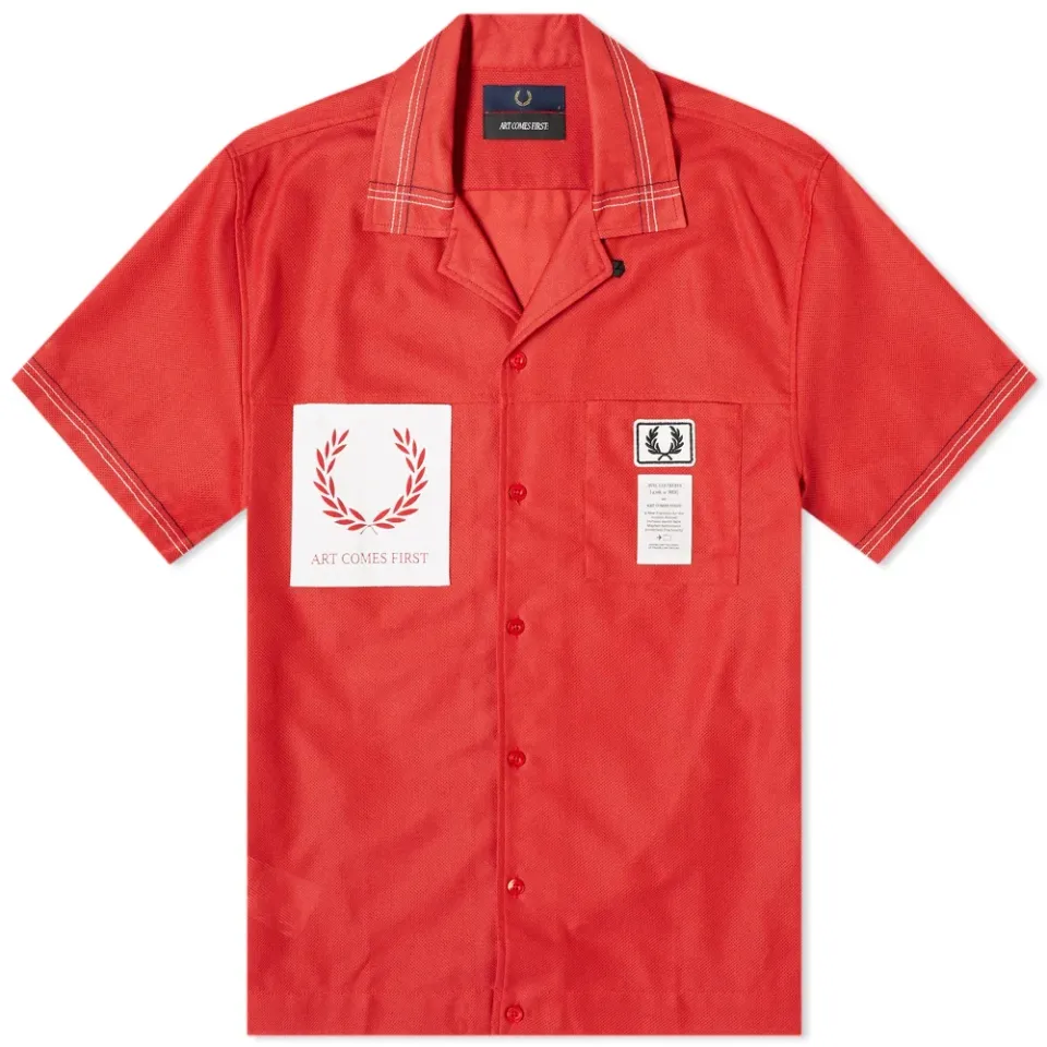 Fred Perry x Art Comes First Striped Bowling Shirt
