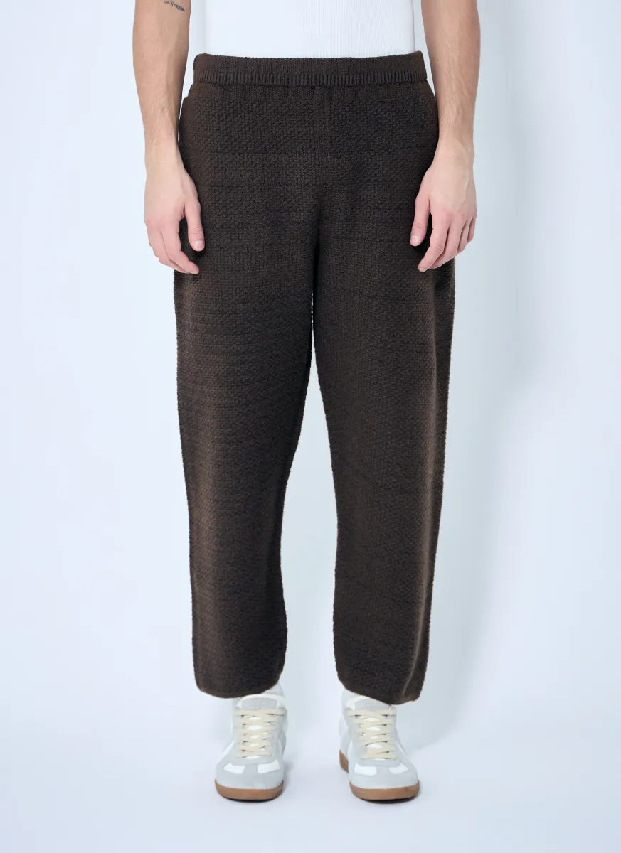 Rustic Knit Track Pants