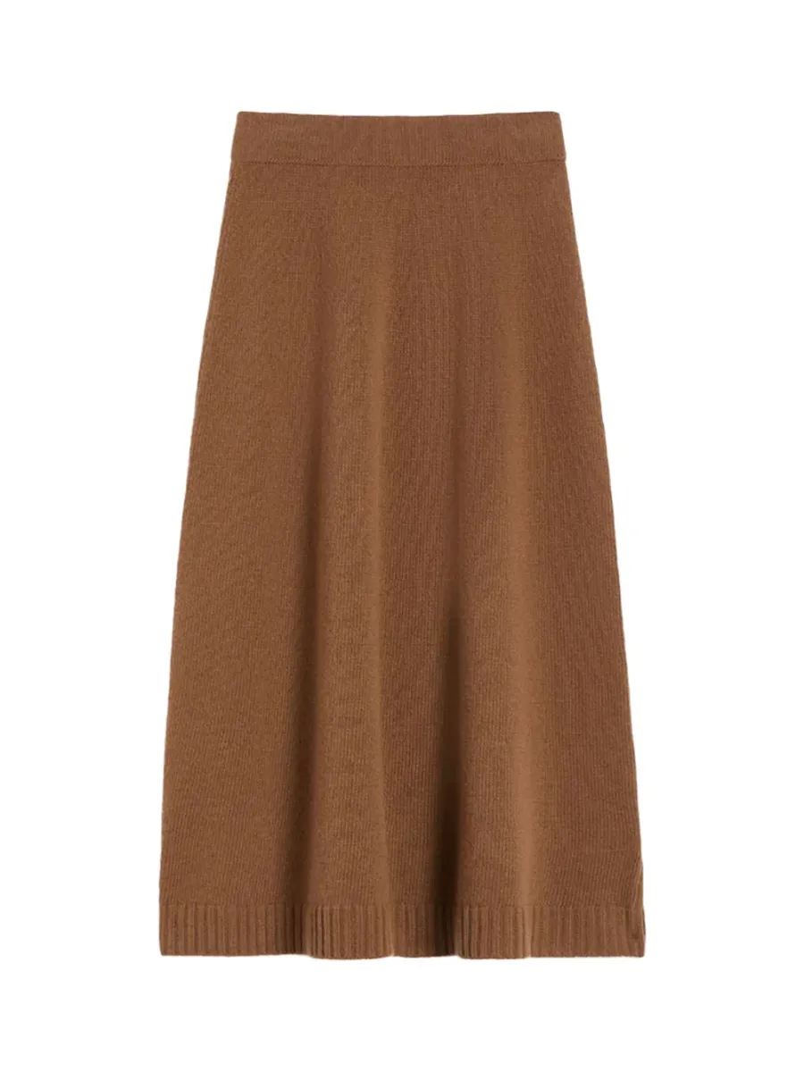 Wool knit skirt
