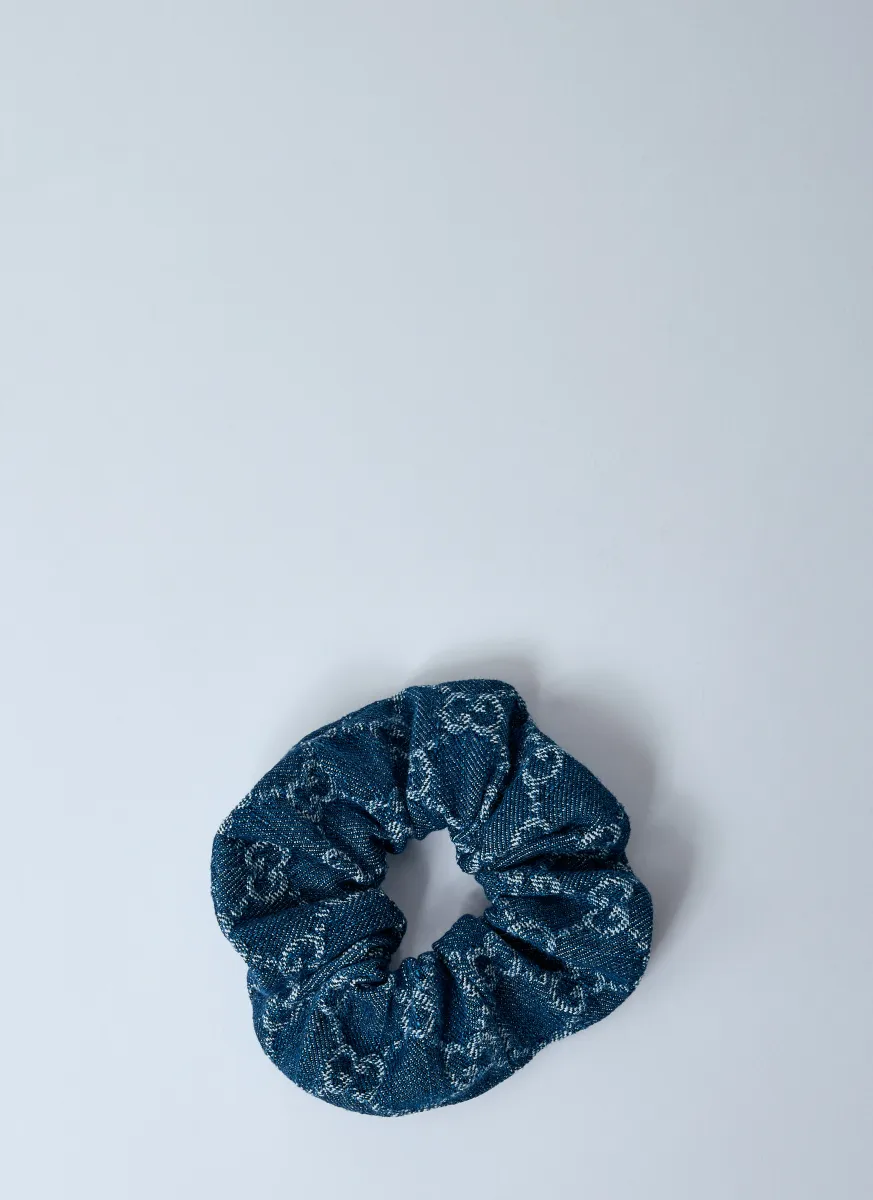 Denim GG Scrunchie