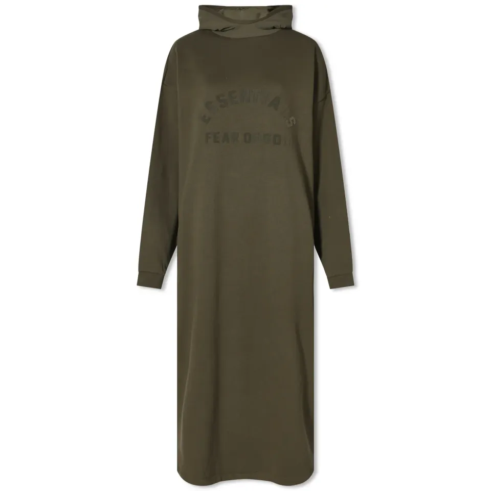 Nylon Fleece Hooded Dress
