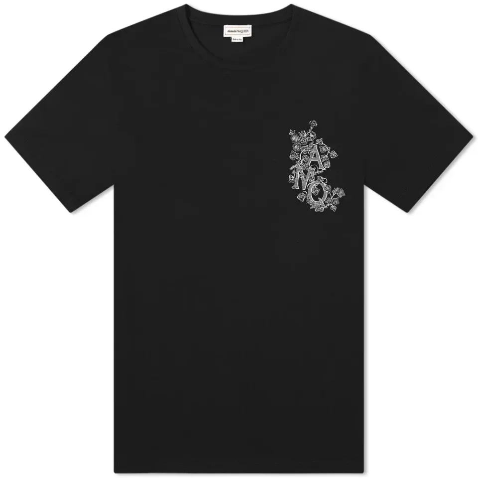 Embroidered AMQ Logo Tee