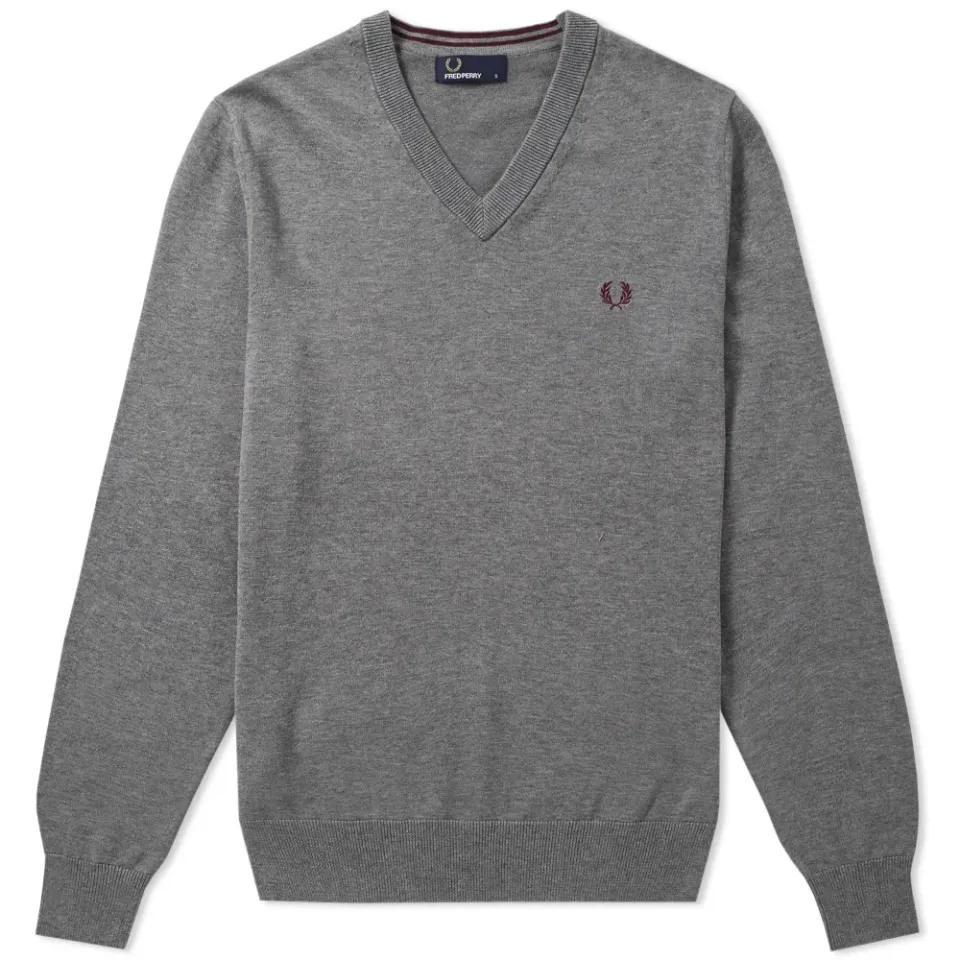 Fred Perry Classic Cotton V Neck Sweater