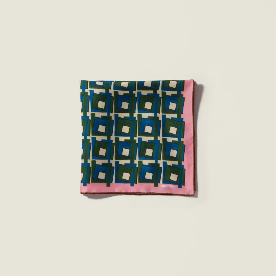 Printed silk scarf
