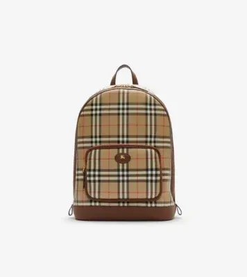 Check Backpack in Archive beige - Men, Cotton