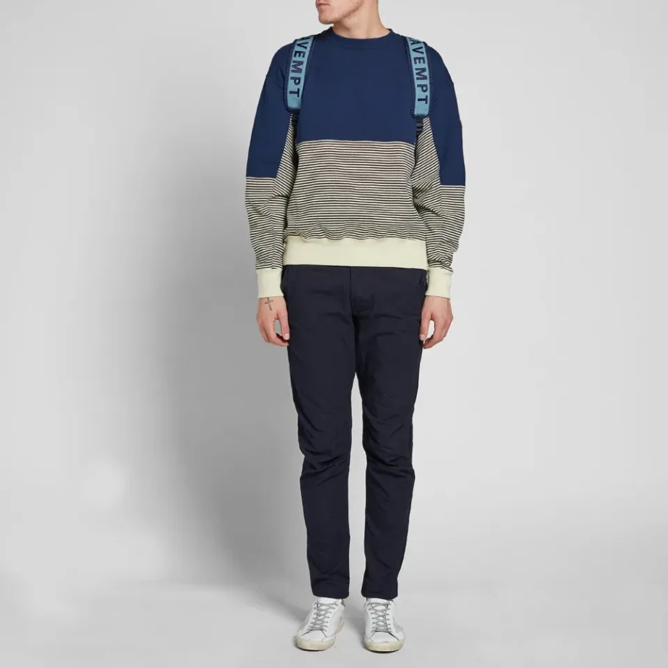 Stripe Panel Crew Sweat