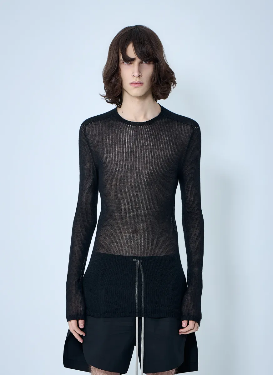 Sheer Knit Long Sleeve Top