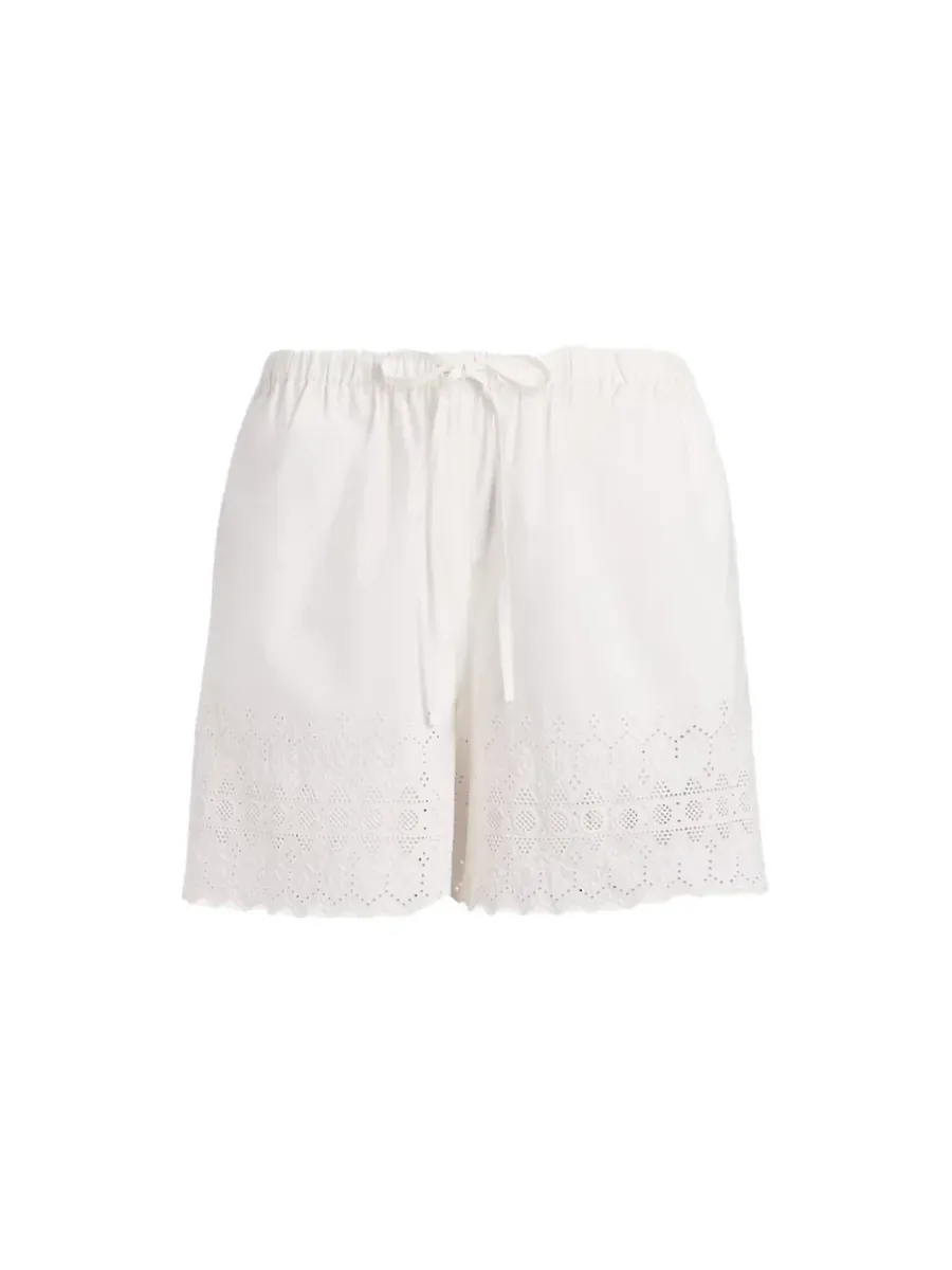 Eyelet Shorts White