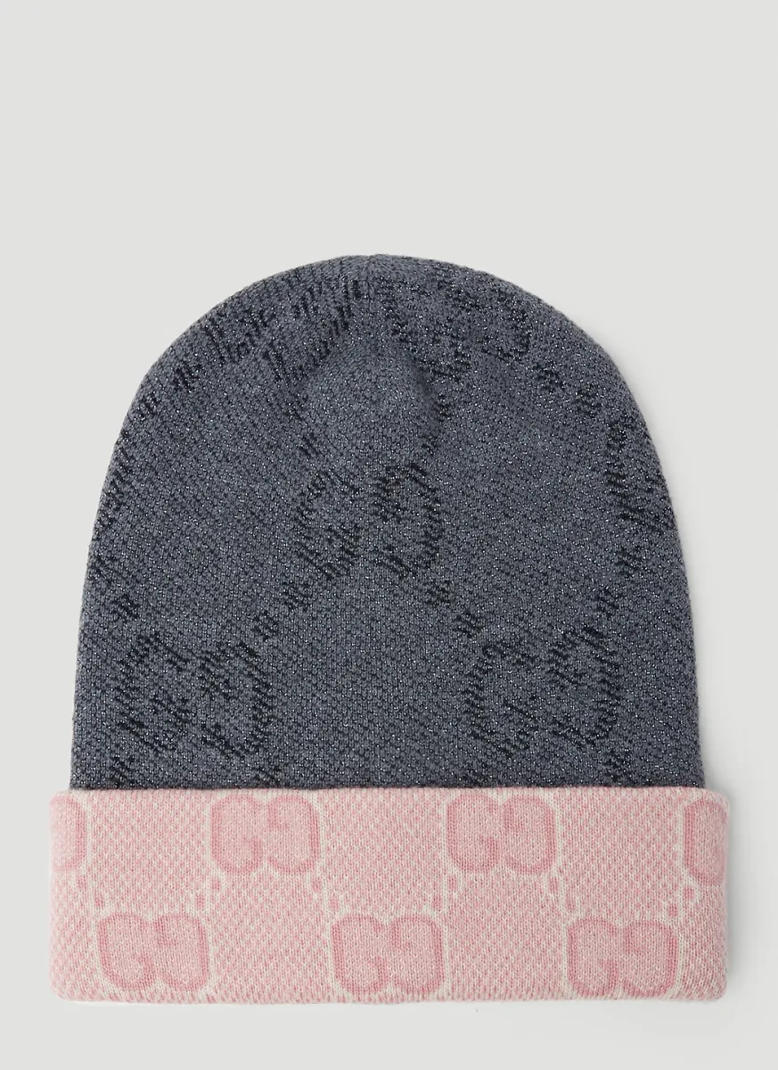 Reversible GG Beanie Hat