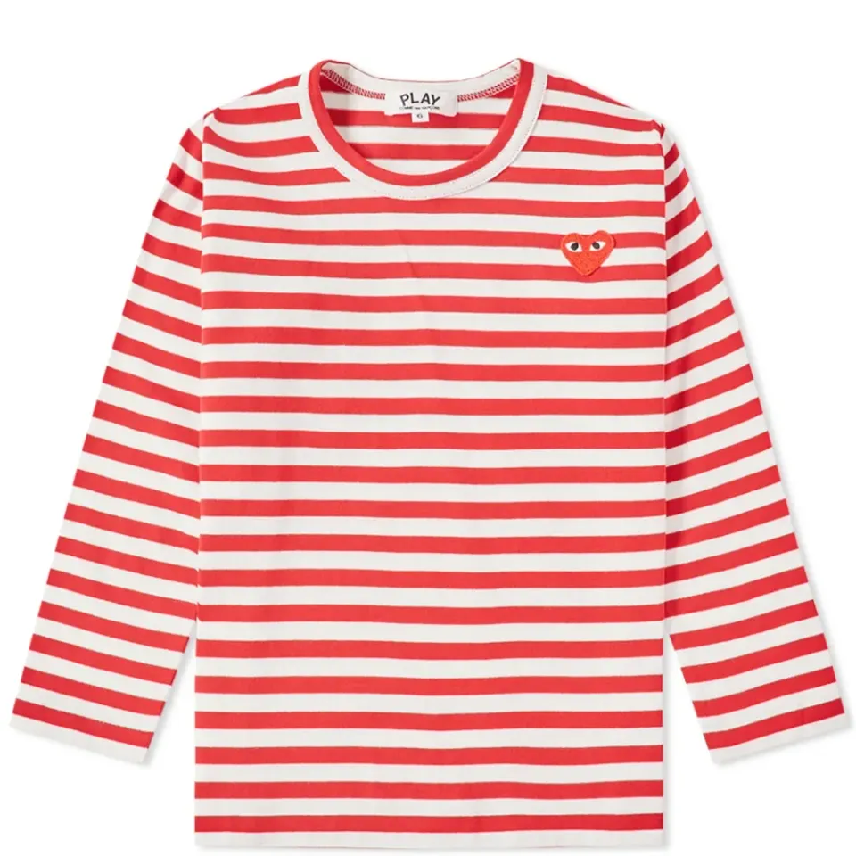 Comme des Garcons Play Kids Long Sleeve Stripe Tee