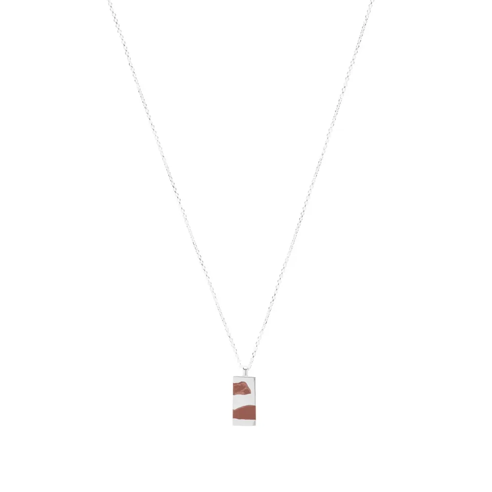 Two Piece Cuboid Pendant Necklace