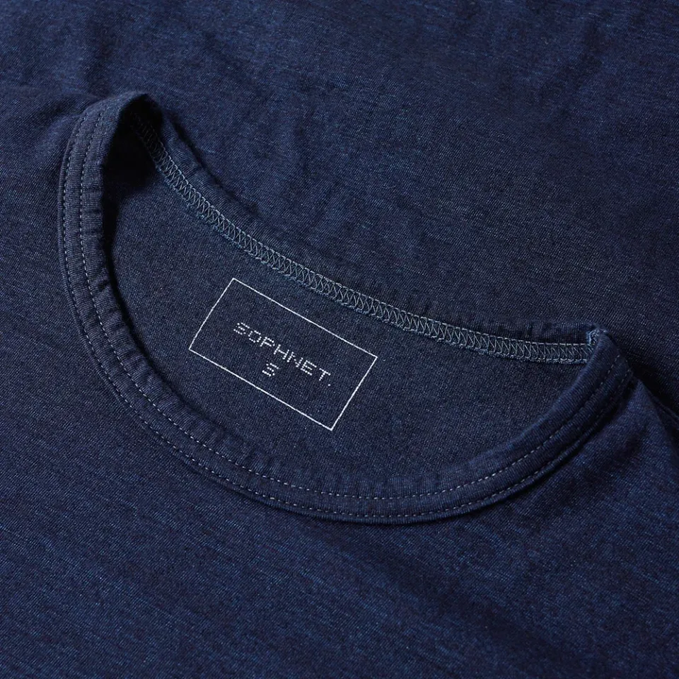 SOPHNET. Camouflage Side Panel Indigo Tee