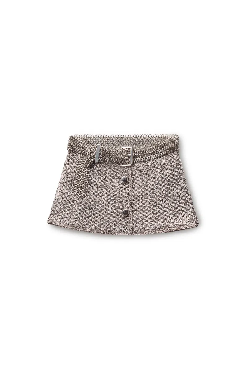 Crochet Tweed Mini Skirt