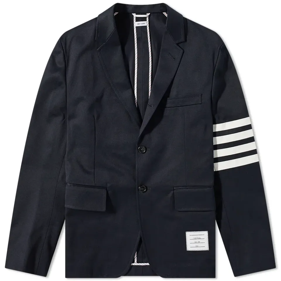 Unconstructed Twill Arm Stripe Blazer
