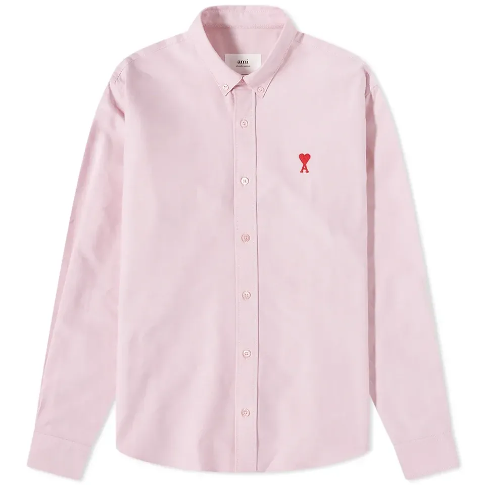 AMI Small A Heart Button Down Shirt