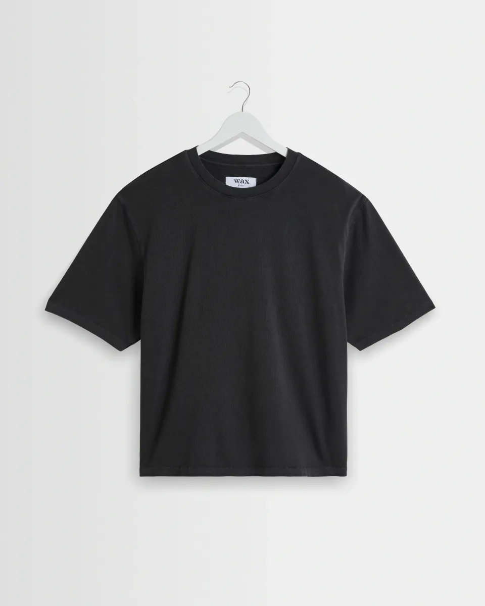 Mark - Washed Black Compact Cotton t-Shirt