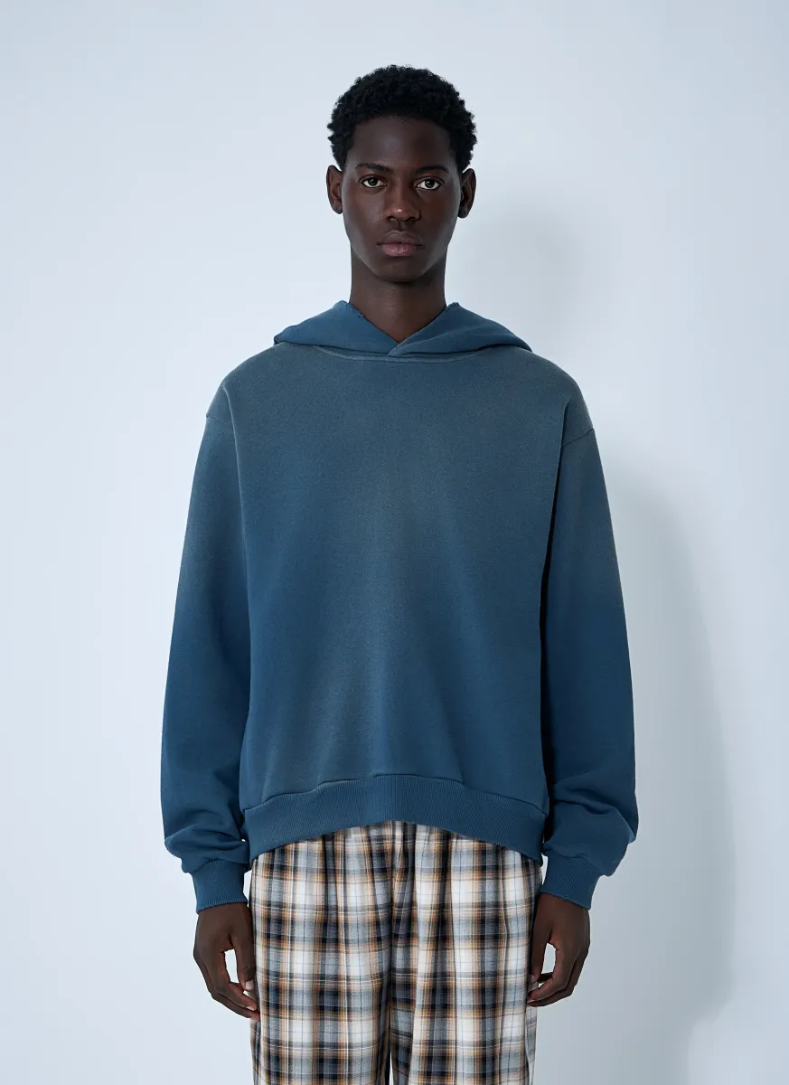 Hooded Logo Motif Sweatshirt