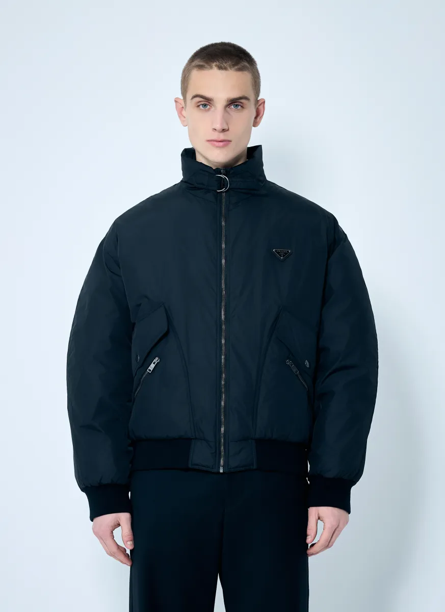 Nylon Aviator Puffer Jacket