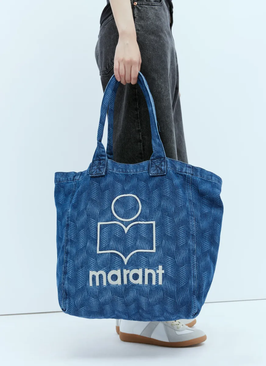Yenky Logo Embroidery Denim Tote Bag