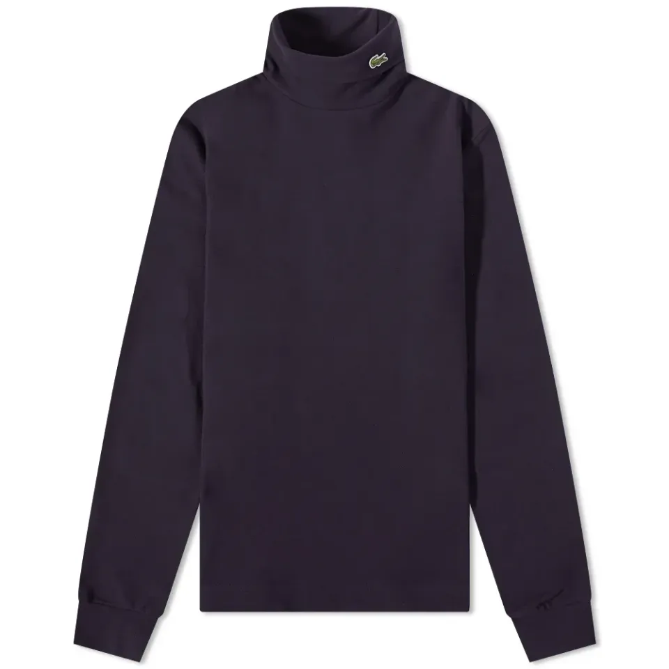 Long Sleeve Pique Roll Neck