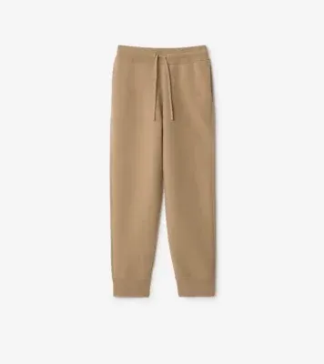 Cashmere Blend Jogging Pants in Flax beige