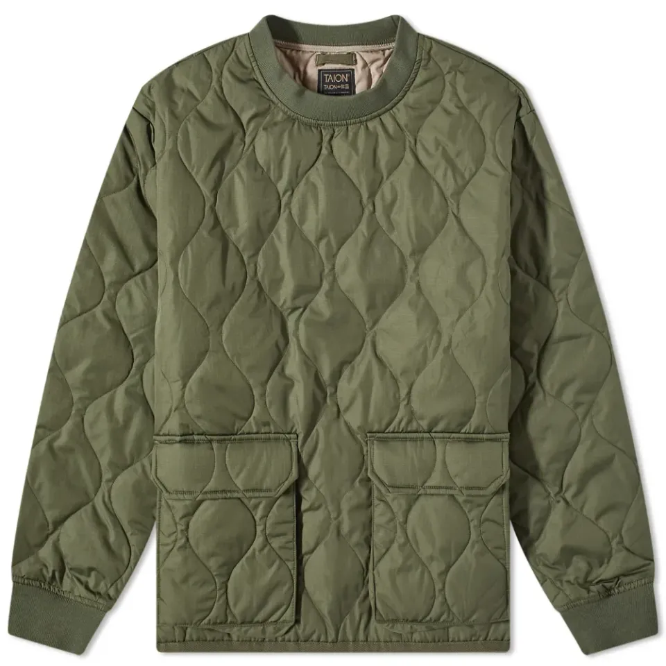 Military Down Crew Pullover