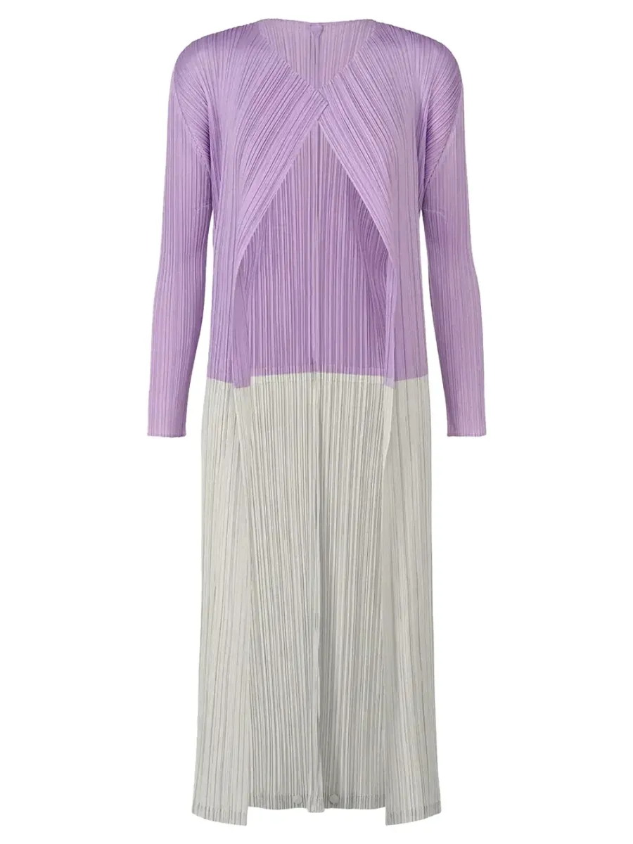 Pleats Please Swing Coat L Purple
