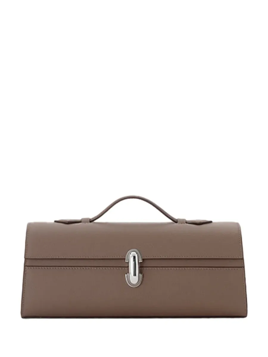 Slim Symmetry Pochette Leather Taupe