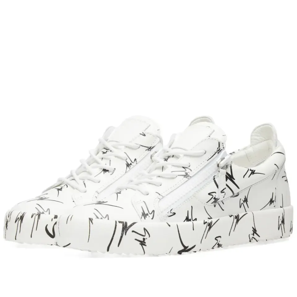 Double Zip All Over Print Low Sneaker