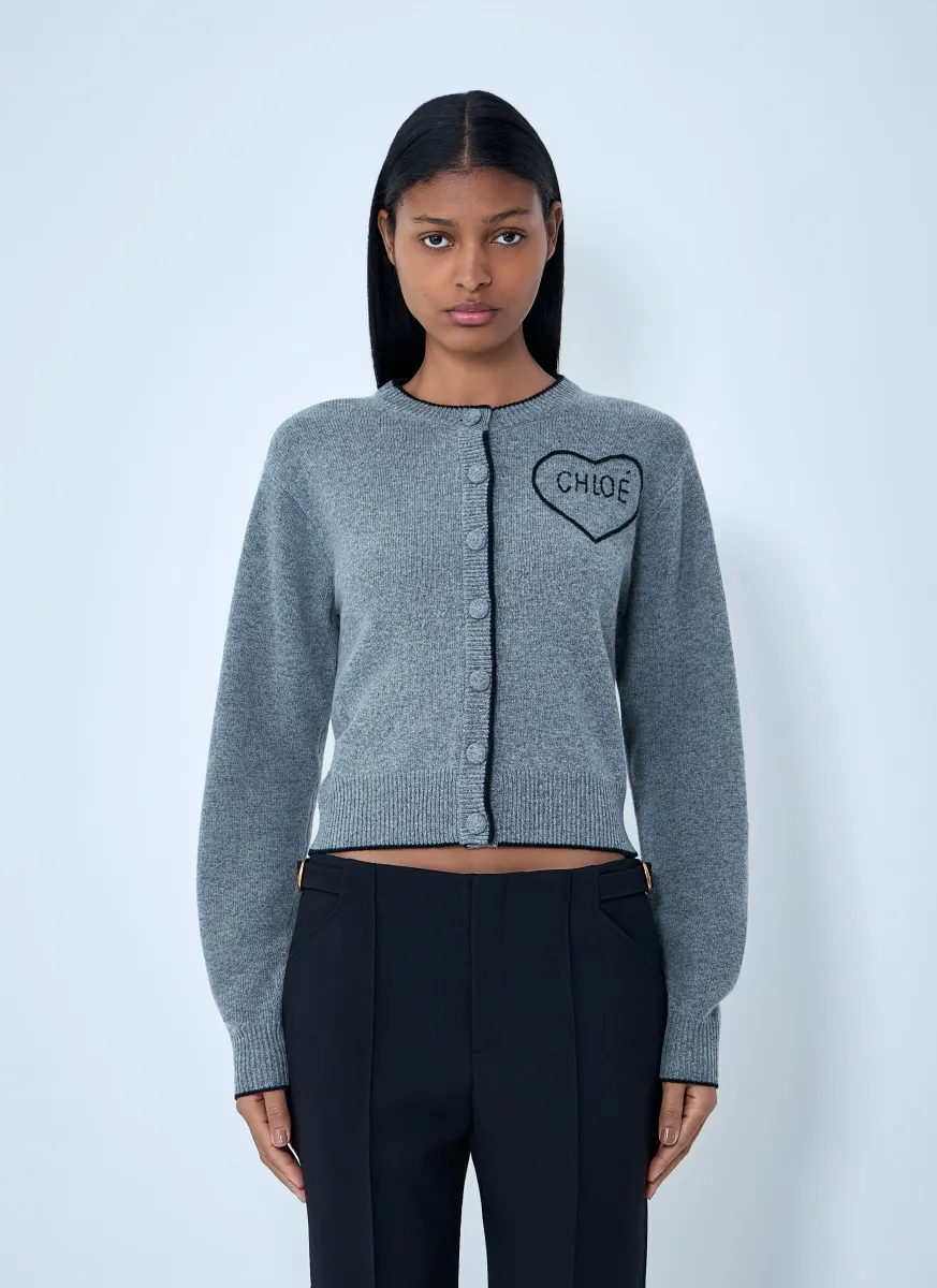 Logo Motif Cardigan