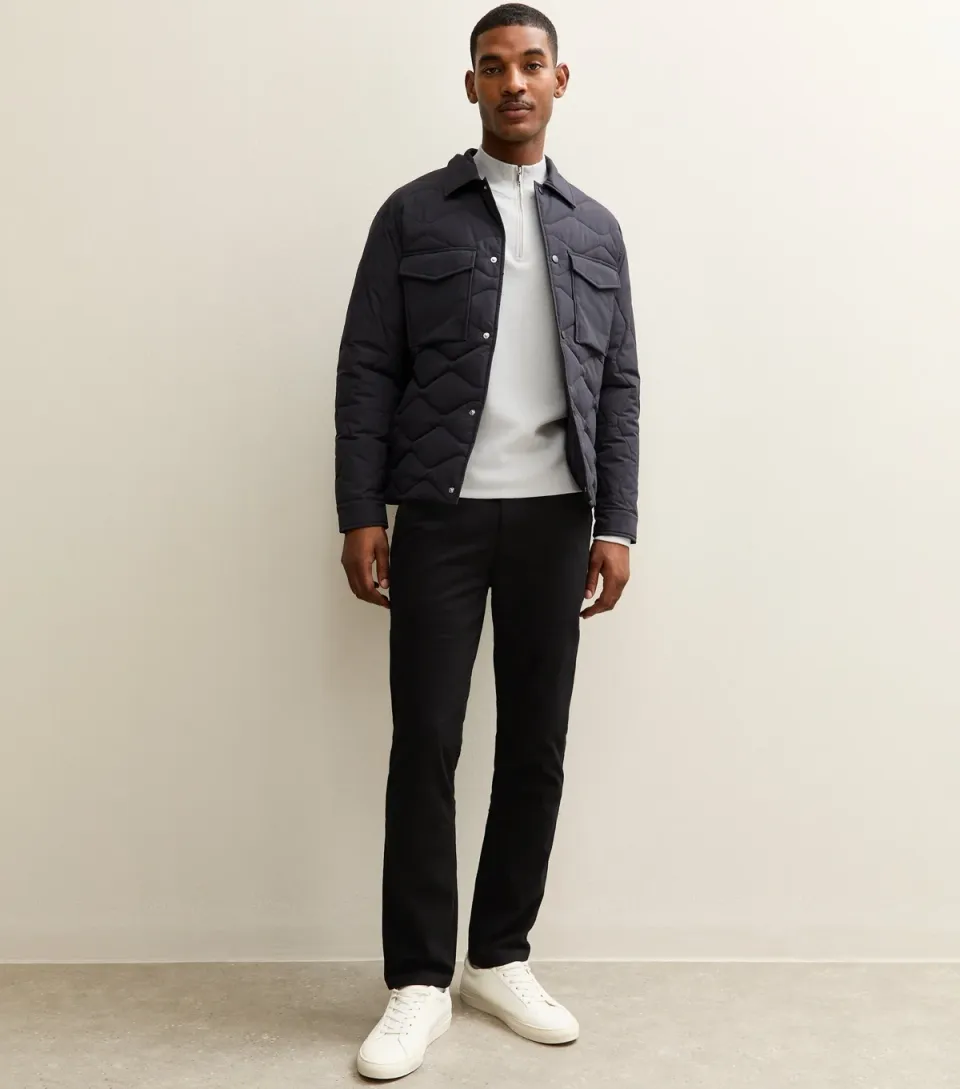 Men's Black Slim Chino Trousers