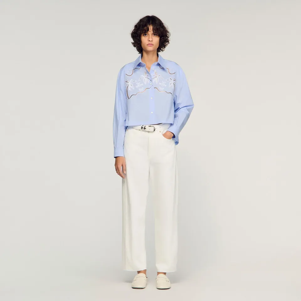 Embroidered cotton shirt