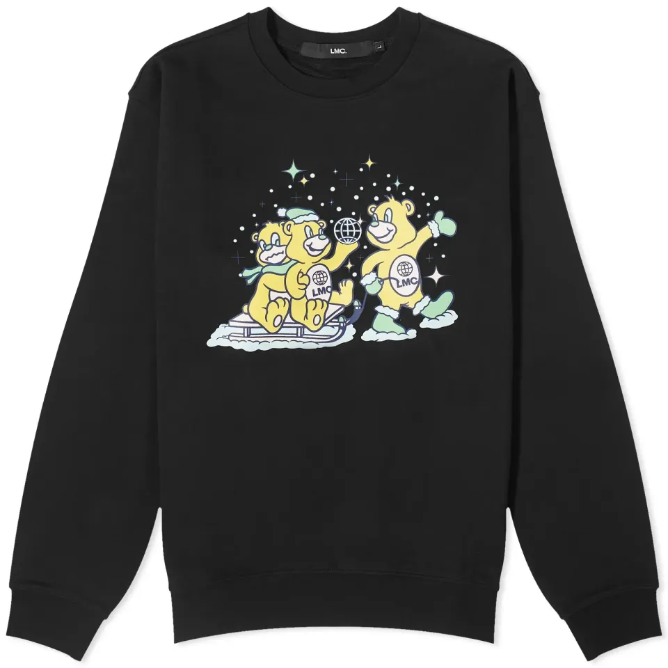 Sleight Riding Bears Crew Sweat