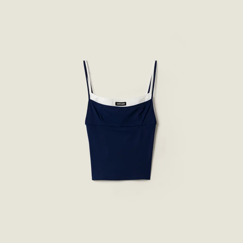 Stretch jersey top