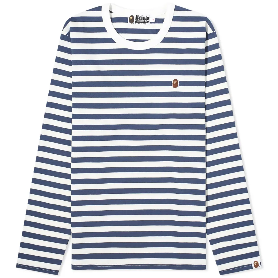 Ape Head Striped Long Sleeve Top