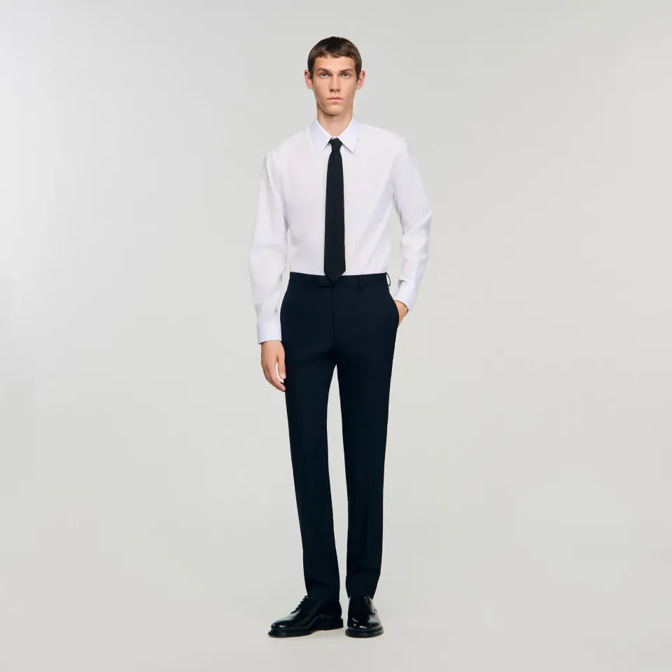 Wool suit trousers