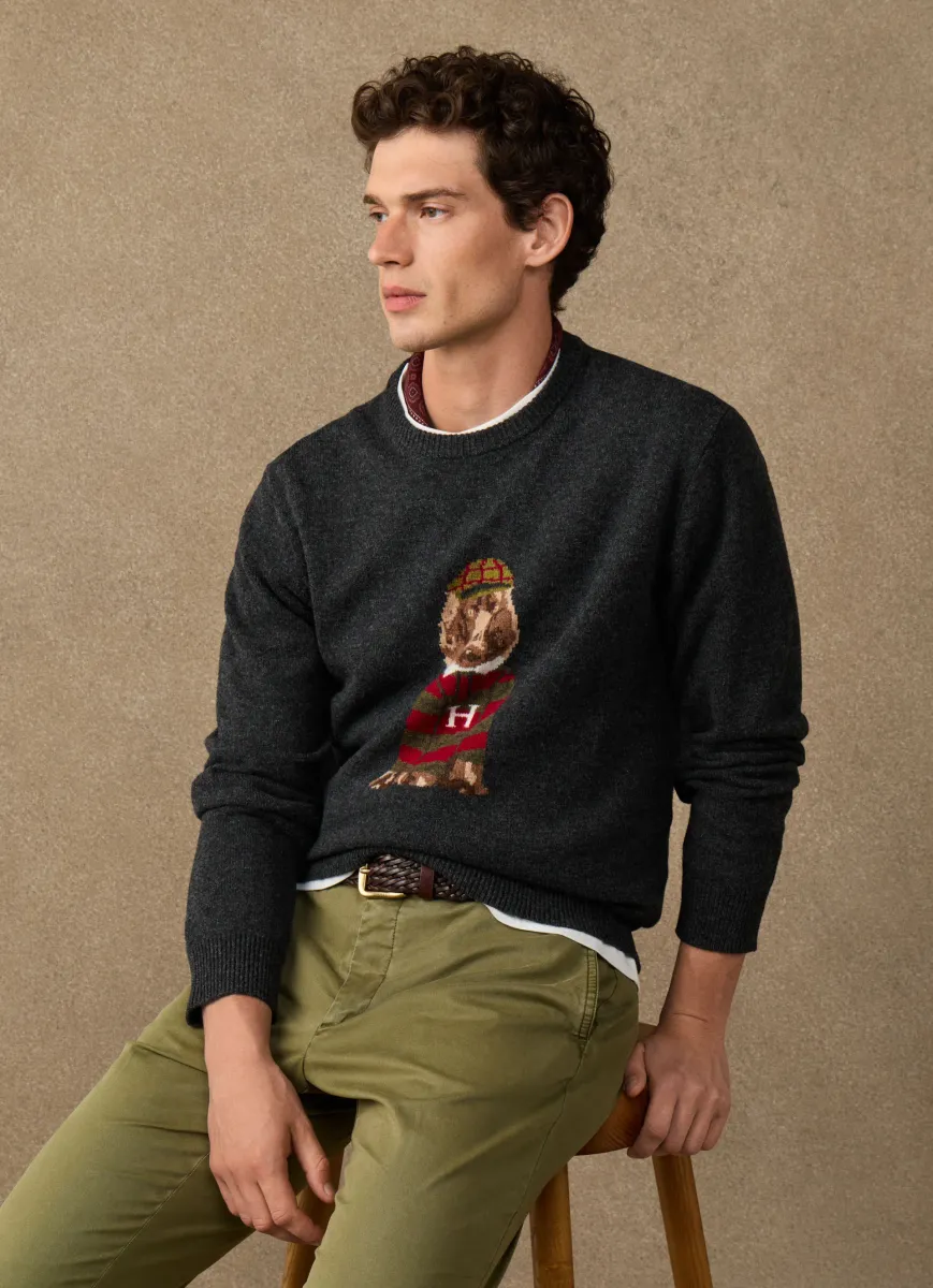 Merino Wool Harry Crew Neck Jumper