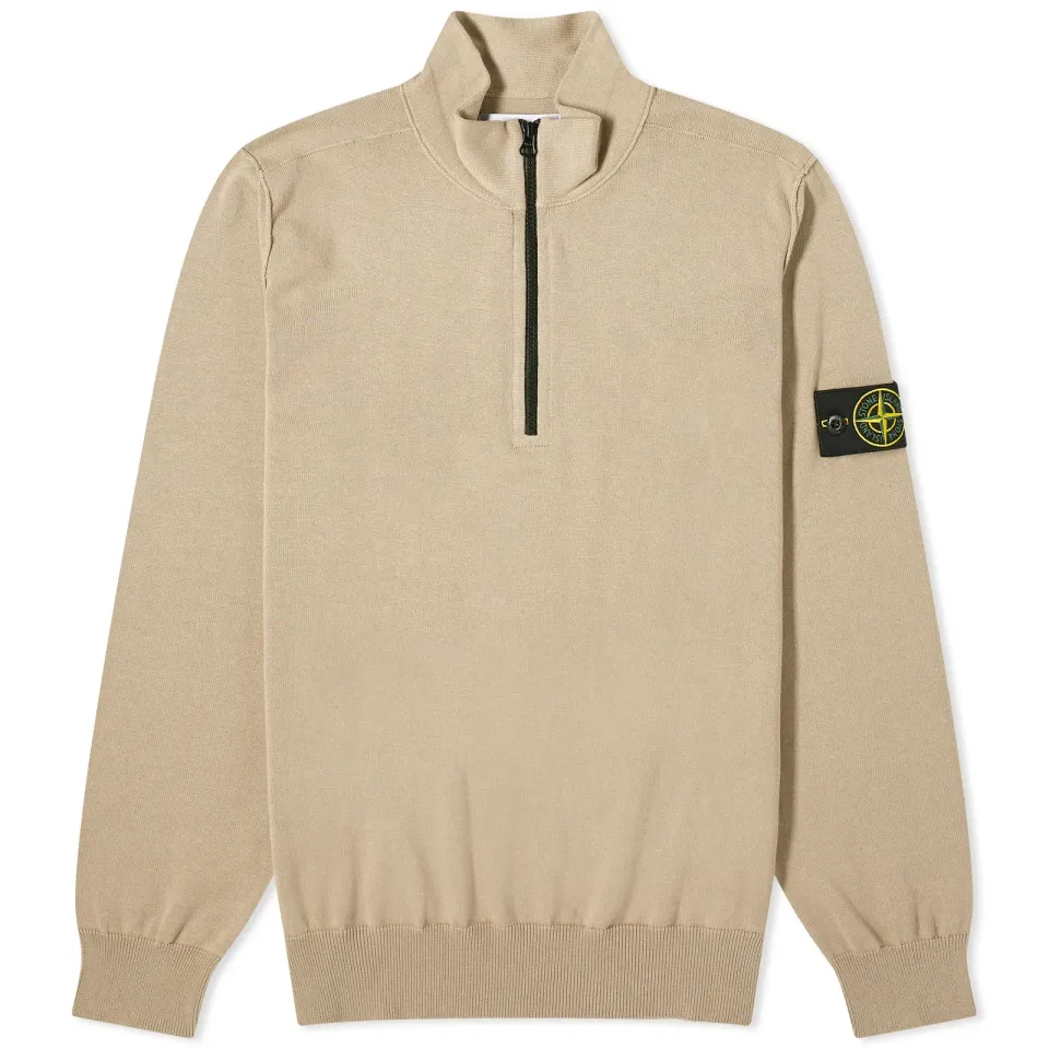 Soft Cotton Half Zip Knit