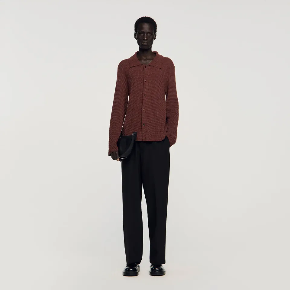 Waffle-knit shirt